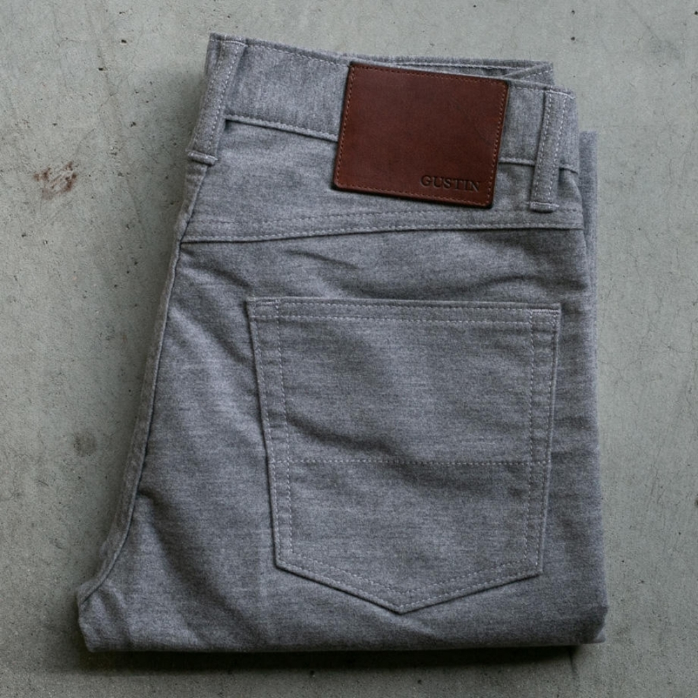 Gustin #71 Moleskin Stretch 5 Pocket Heather Gray, Size 36 NWOT